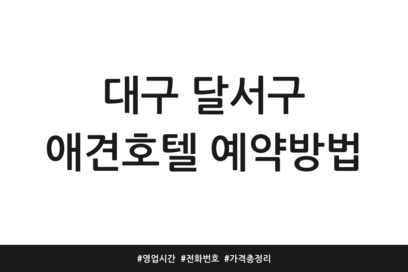 대구 달서구 애견호텔 예약방법 | 영업시간 | 전화번호 | 가격 총정리