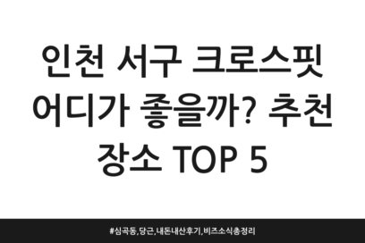 인천 서구 크로스핏 어디가 좋을까? 추천 장소 TOP 5 | 심곡동, 당근, 내돈내산 후기, 비즈 소식 총정리