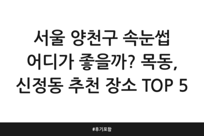 서울 양천구 속눈썹 어디가 좋을까? 목동, 신정동 추천 장소 TOP 5 | 후기 포함