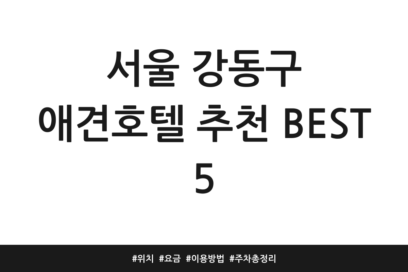 서울 강동구 애견호텔 추천 BEST 5 | 위치 | 요금 | 이용방법 | 주차 총정리