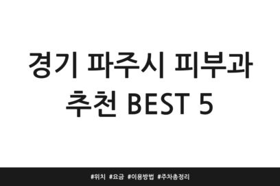 경기 파주시 피부과 추천 BEST 5 | 위치 | 요금 | 이용방법 | 주차 총정리