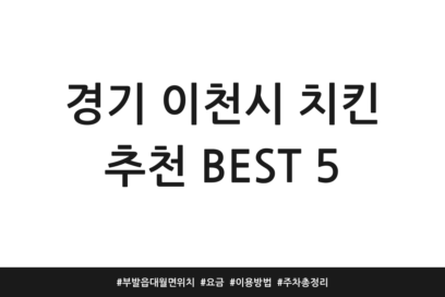 경기 이천시 치킨 추천 BEST 5 | 부발읍 대월면 위치 | 요금 | 이용방법 | 주차 총정리
